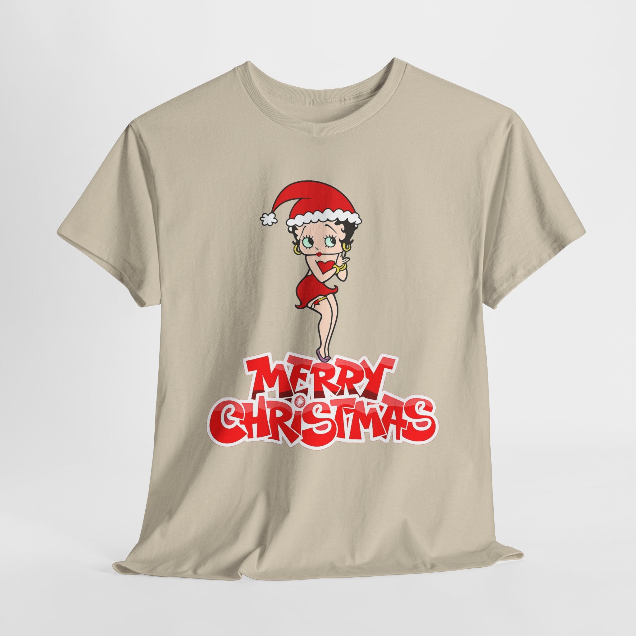 Christmas Betty Boop Tee - 'Merry Christmas' Holiday Graphic Shirt