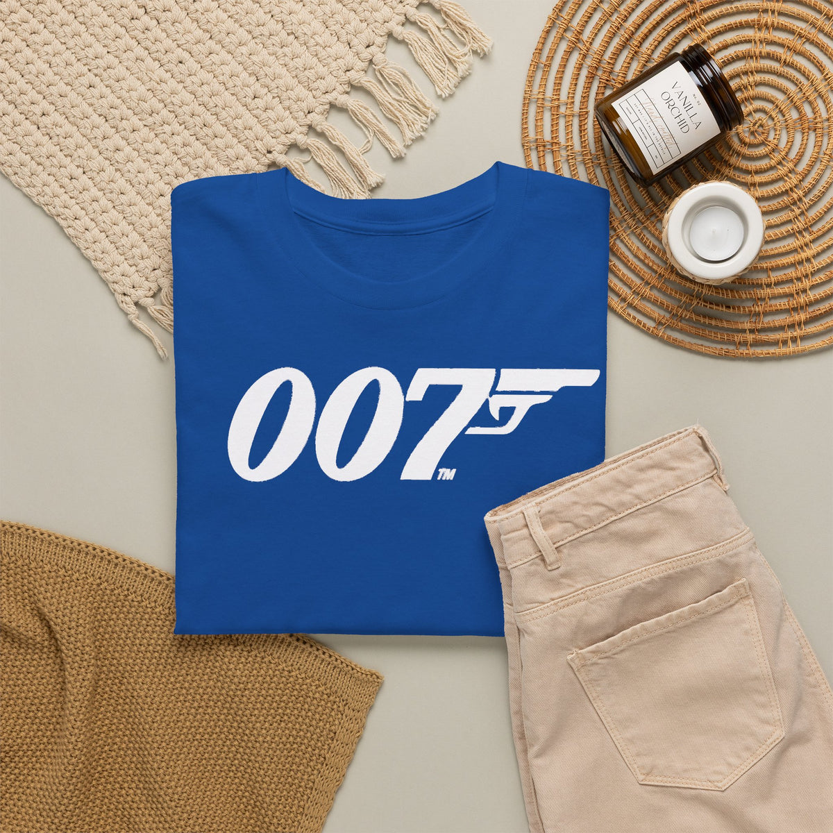 007 Gun Logo T-Shirt — "The Proper Function of Man Is to Live" Quote Tee