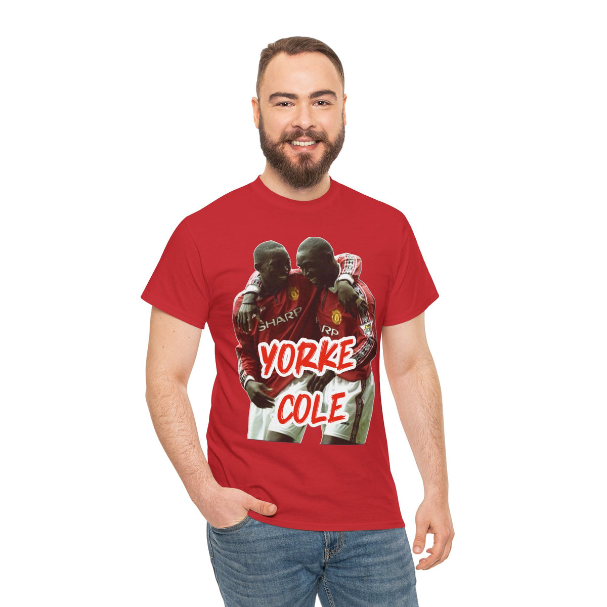 Yorke & Cole Manchester United Soccer Legends Graphic Tee — 'Yorke Cole' Retro Football Shirt