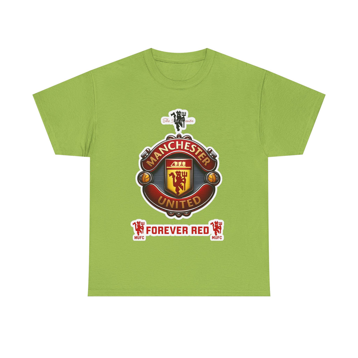 Manchester United Inspired Football Crest Tee — "Forever Red" Supporter Shirt