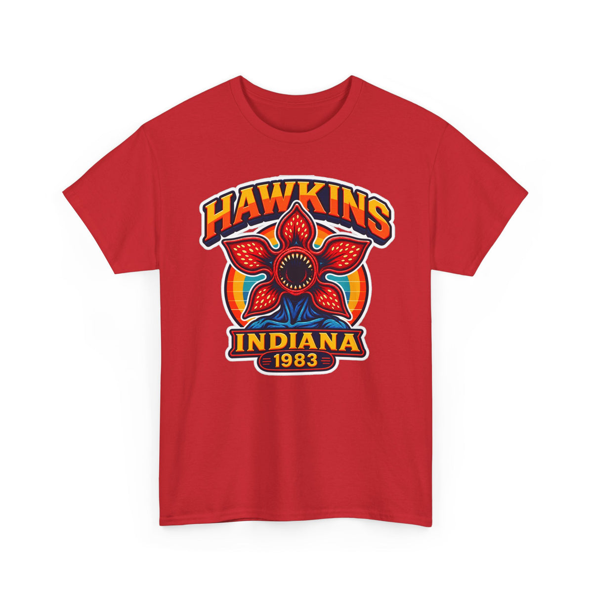 Hawkins Indiana 1983 Demogorgon Floral Cotton T-Shirt