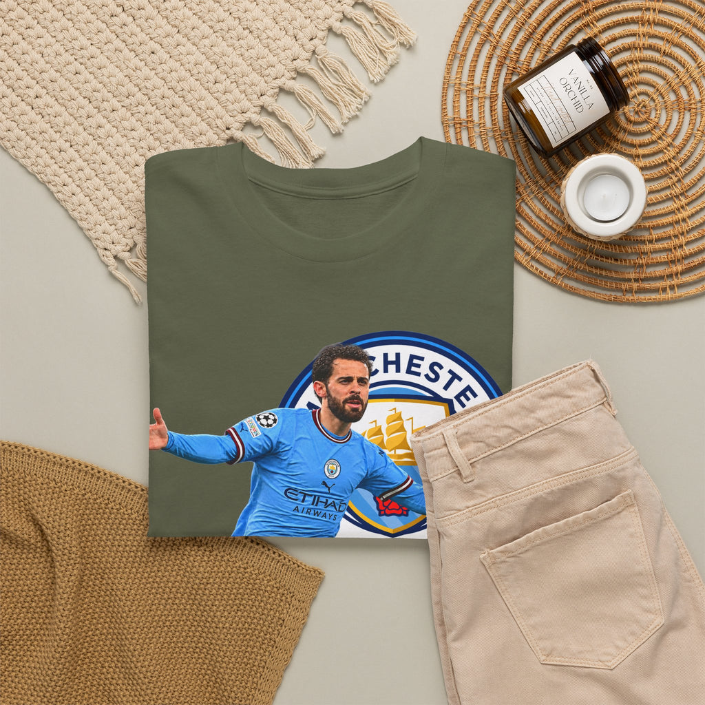 Bernardo Silva Manchester City Football Club Graphic Tee — Celebratory Player Design