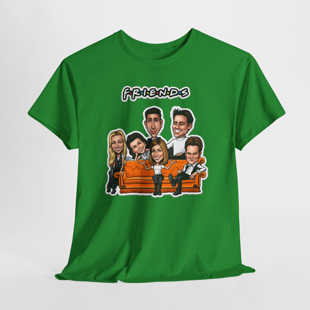 Friends TV Show Cartoon Cast T-Shirt — Iconic Couch Graphic Tee