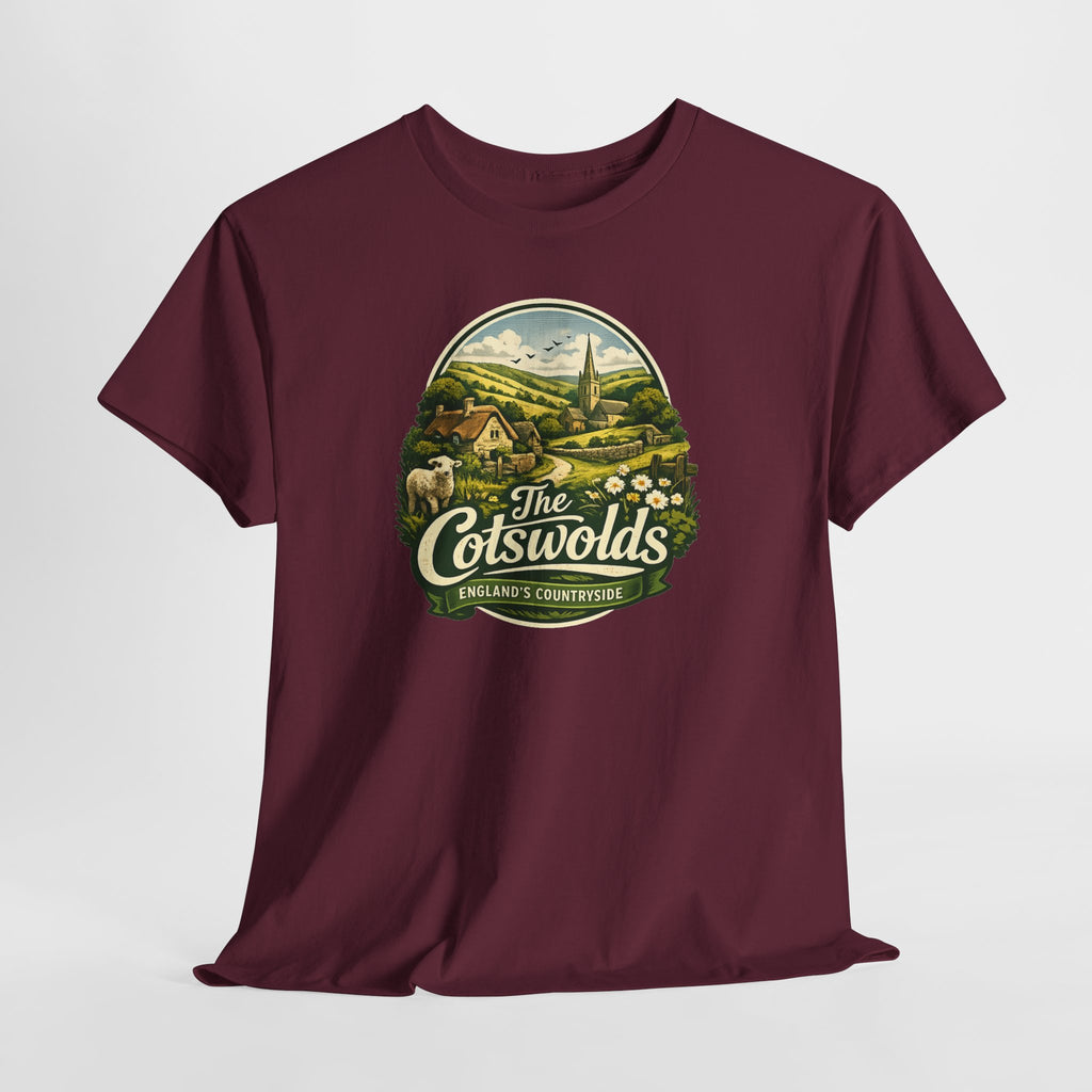 Cotswolds Vintage Landscape T‑Shirt — The Cotswolds Countryside Tee