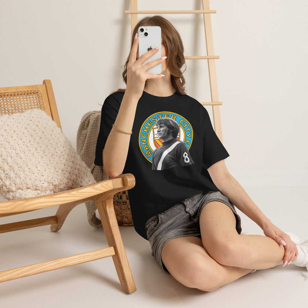 Colin Bell Manchester City Retro Player Portrait Cotton Tee