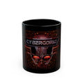 Cybergoria Skull Black Mug — Gothic Cyberpunk Coffee Cup (11oz/15oz)