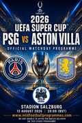 2026 UEFA Super Cup PSG v Aston Villa Official Matchday Programme - PRE-ORDER