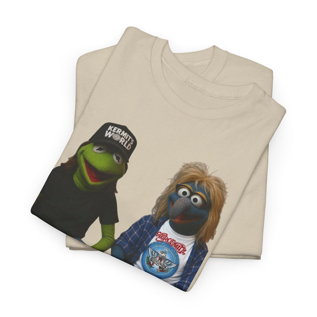 Kermit & Gonzo Waynes World Inspired Character Graphic T-Shirt