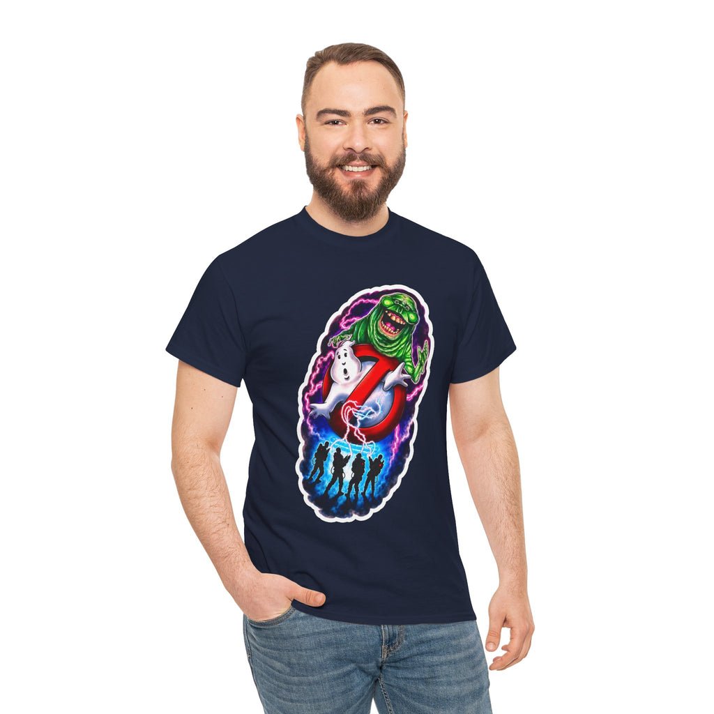 Ghostbusters Slimer Retro Graphic Tee – Vintage 80s Horror Comedy T-Shirt