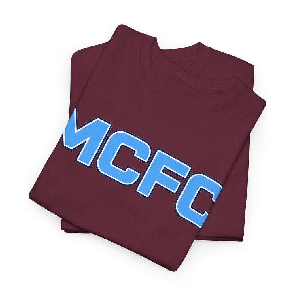 MCFC Logo Cotton T-Shirt — Light Blue Football Fan Tee