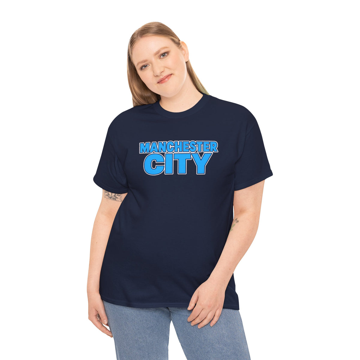 Manchester City T‑Shirt — Retro Blue Logo Tee