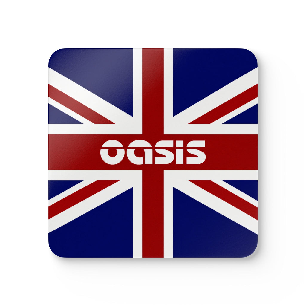 Oasis Union Jack Cork Coaster Set — British Flag Drink Coasters (4-Pack)