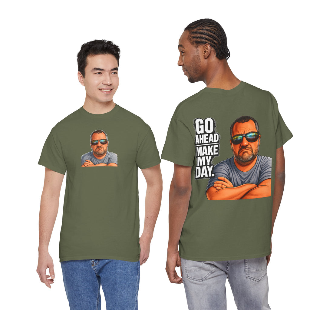 Go Ahead Make My Day T-Shirt — Sunglasses Guy Graphic Tee