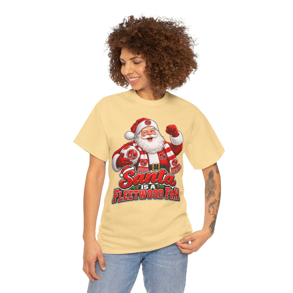Santa Is a Fleetwood Fan Cotton T-Shirt