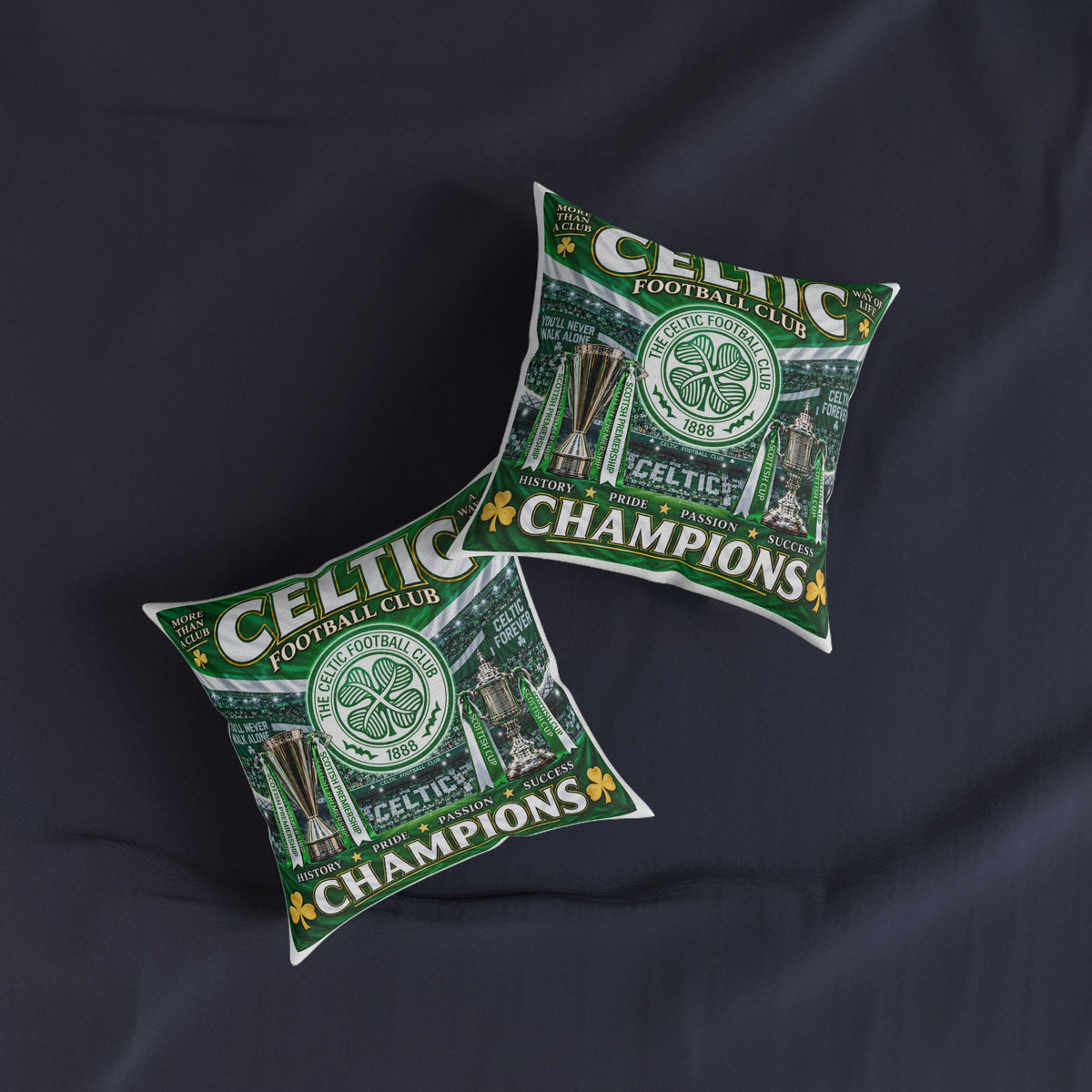 Celtic Football Club Champions Square Pillow