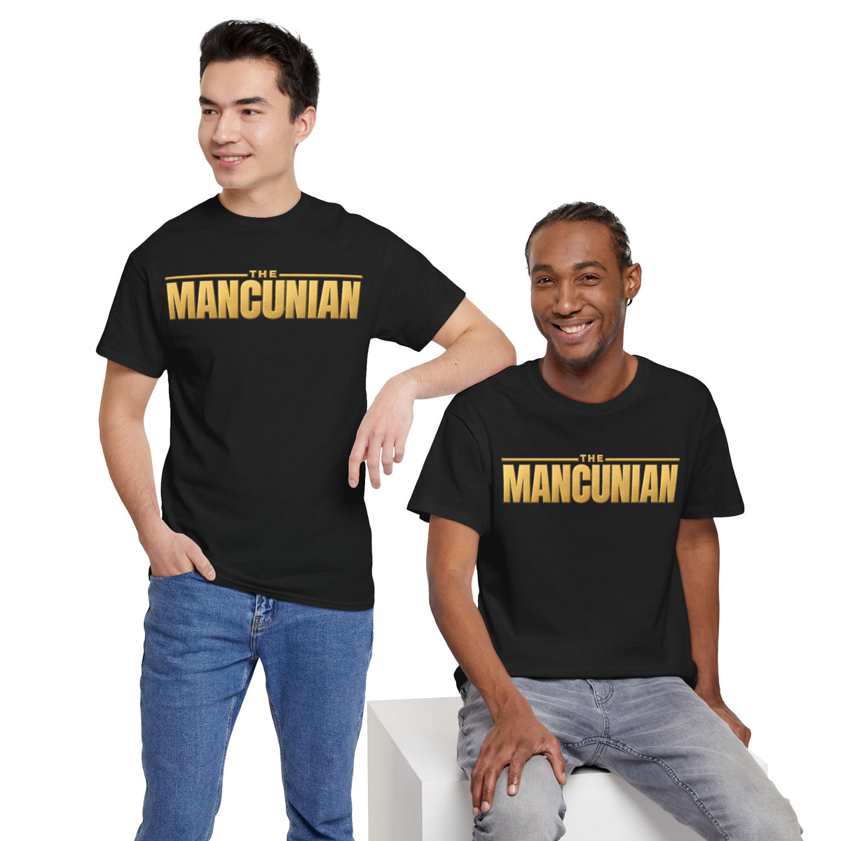 Mancunian Gold Logo Cotton T‑Shirt