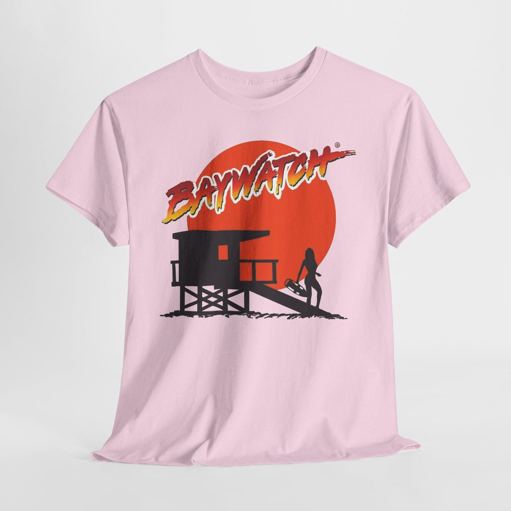 Baywatch Lifeguard Sunset Cotton T-Shirt