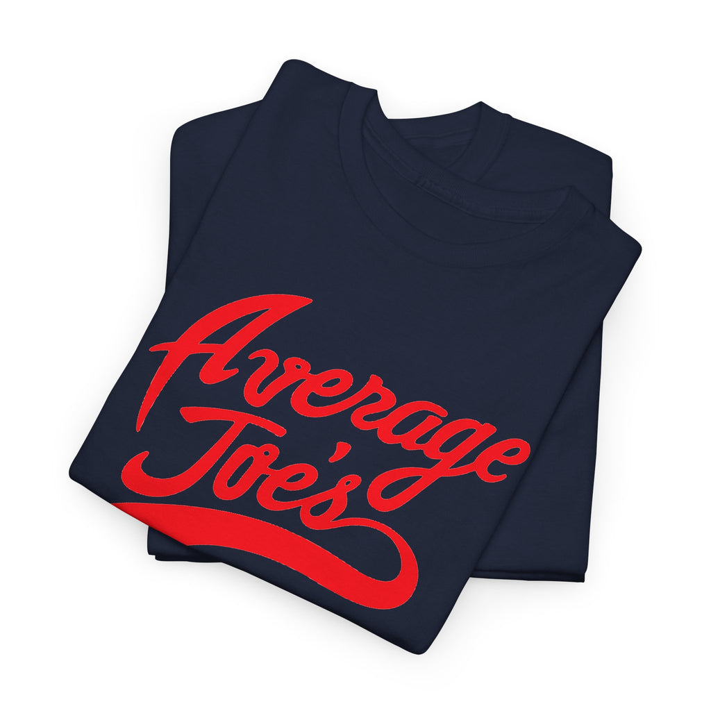 Average Joe's Graphic Tee — Retro Script White T-Shirt