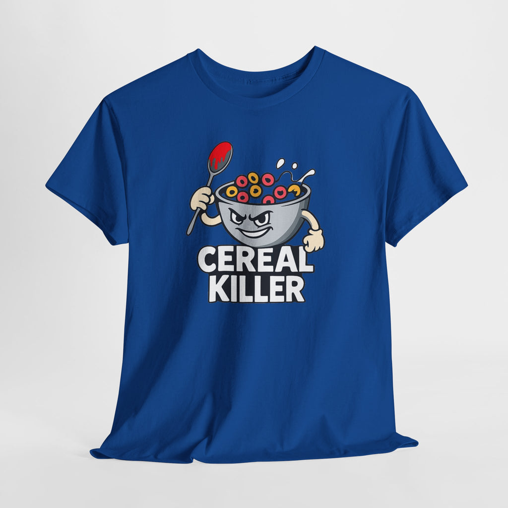 Cereal Killer Graphic Tee — Funny Breakfast Cartoon T‑Shirt