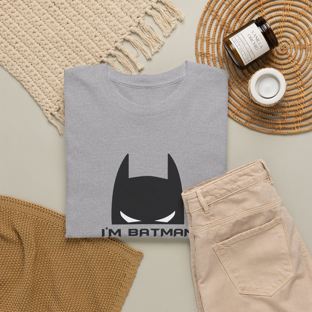 I'm Batman Graphic Tee — Funny Superhero Mask T-Shirt