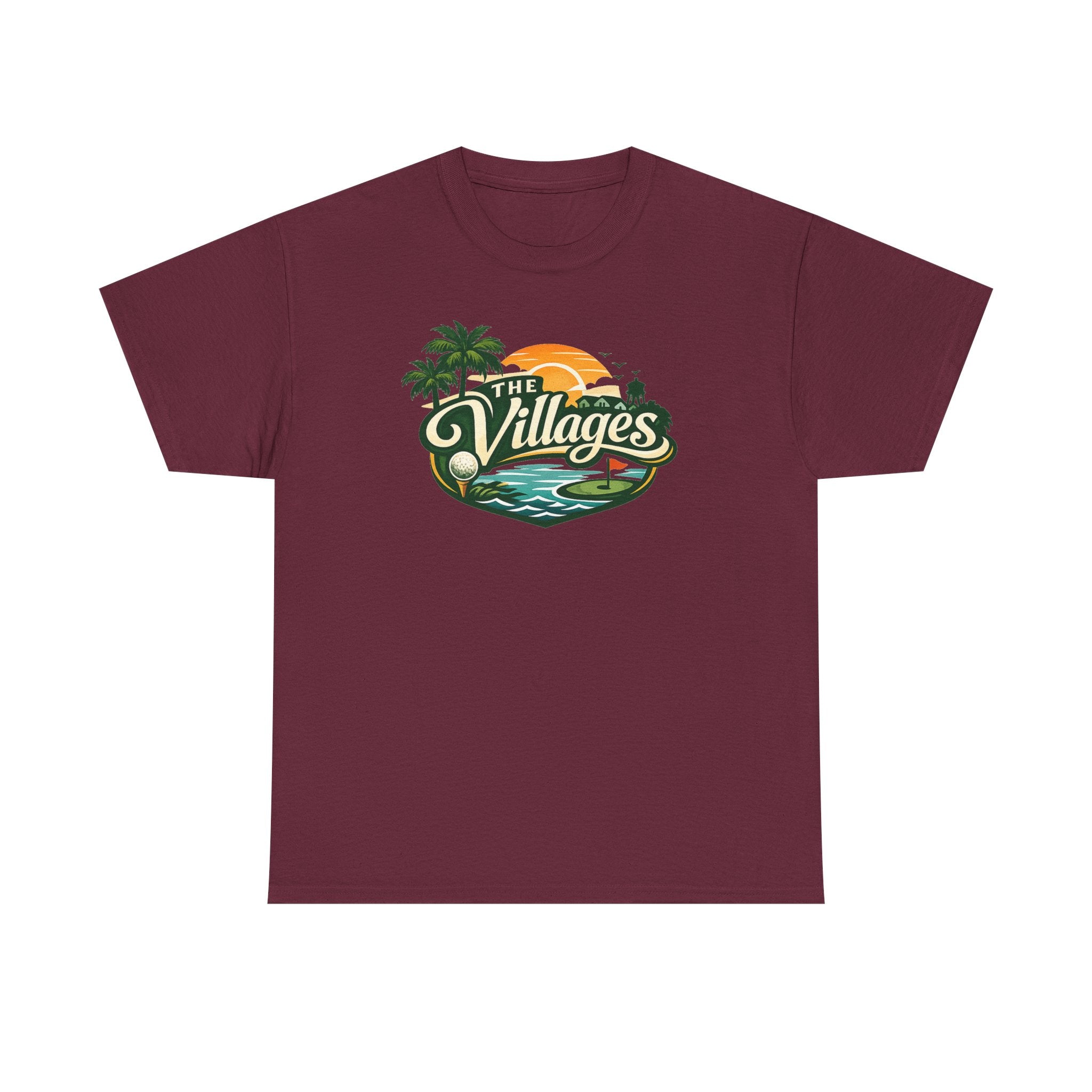 The Villages of Florida Sunset Logo Tee - Florida Palm Beach Retro T-Shirt