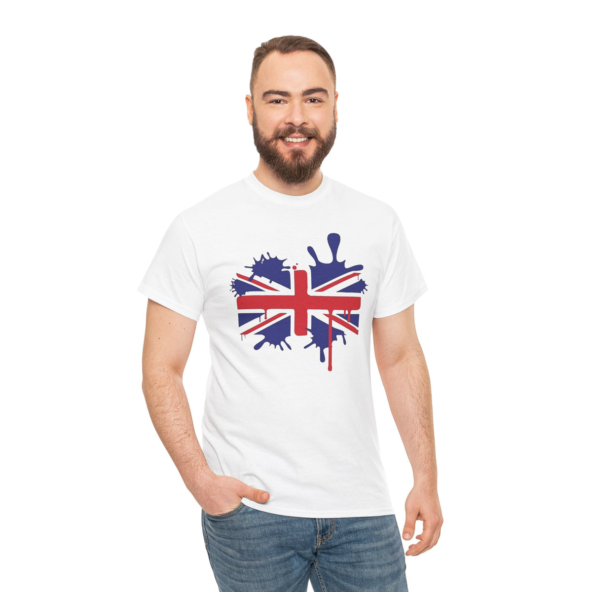 Union Jack Paint Splatter T-Shirt — British Flag Graphic Tee