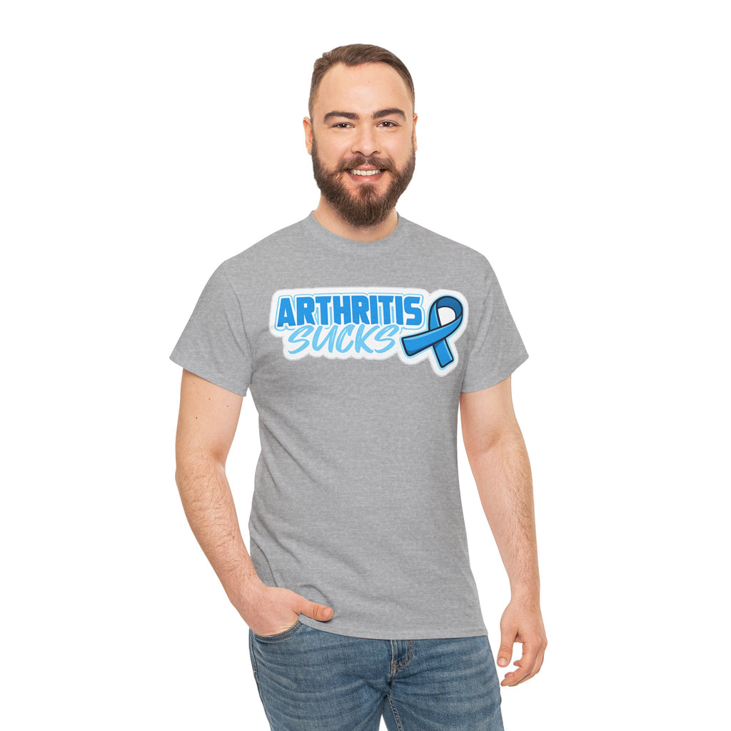 Arthritis Sucks T-Shirt with Awareness Ribbon — Arthritis Support Tee