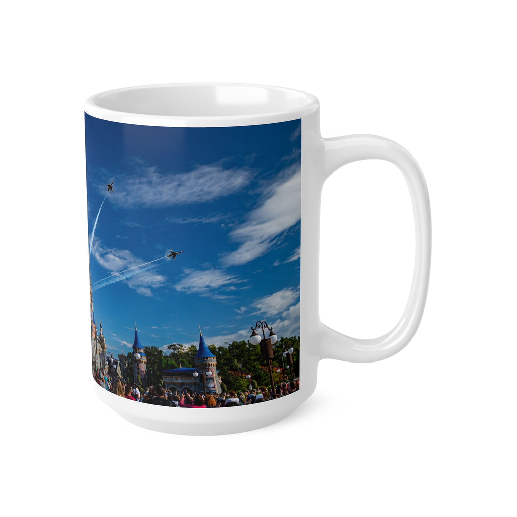 Magic Kingdom Fly over Ceramic Mug — 11oz/15oz Souvenir Coffee Cup
