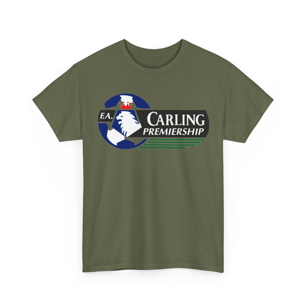Carling Premiership Soccer Logo Tee — Vintage Football T‑Shirt