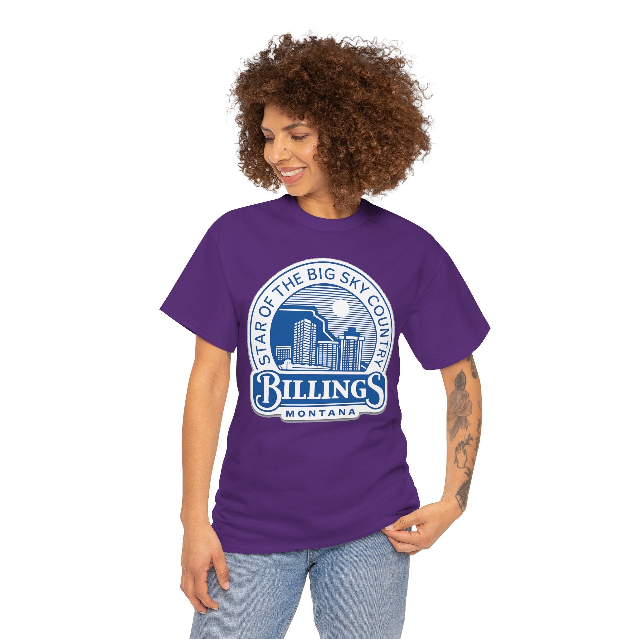 Billings Montana Tee — "Star of the Big Sky Country" Retro City Skyline T-Shirt