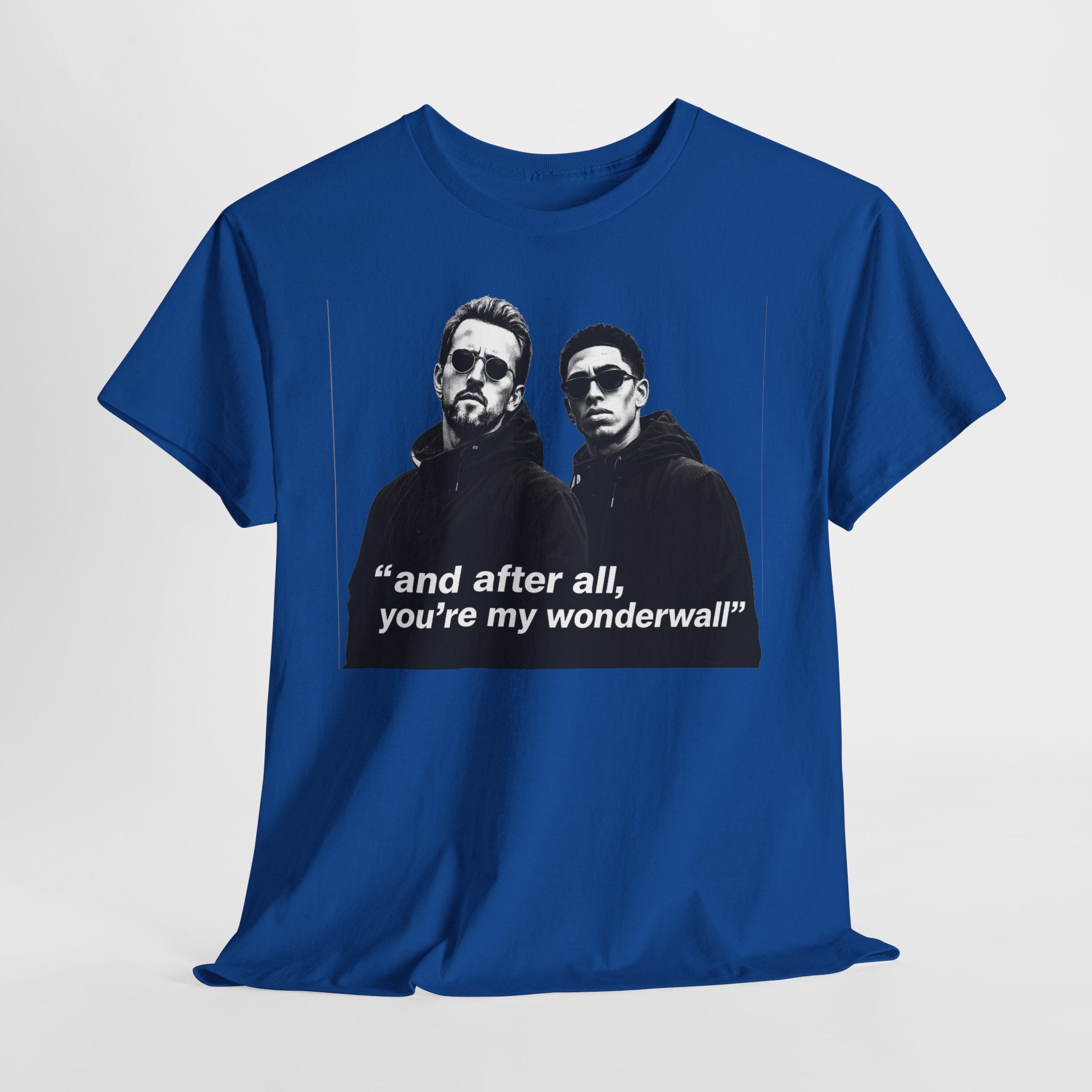 Kane and Bellingham Wonderwall Lyric T-Shirt — ‘and after all, you’re my wonderwall’ Retro Band Tee