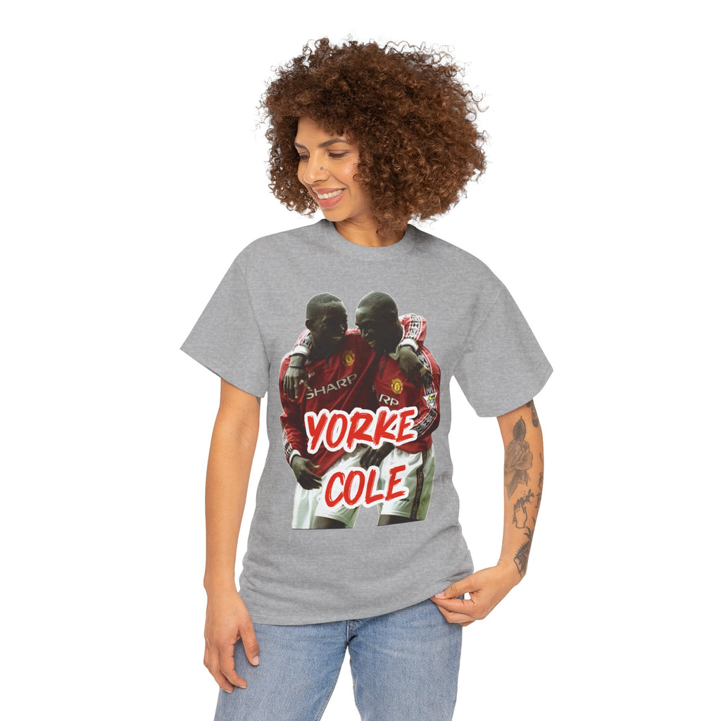 Yorke & Cole Manchester United Soccer Legends Graphic Tee — 'Yorke Cole' Retro Football Shirt