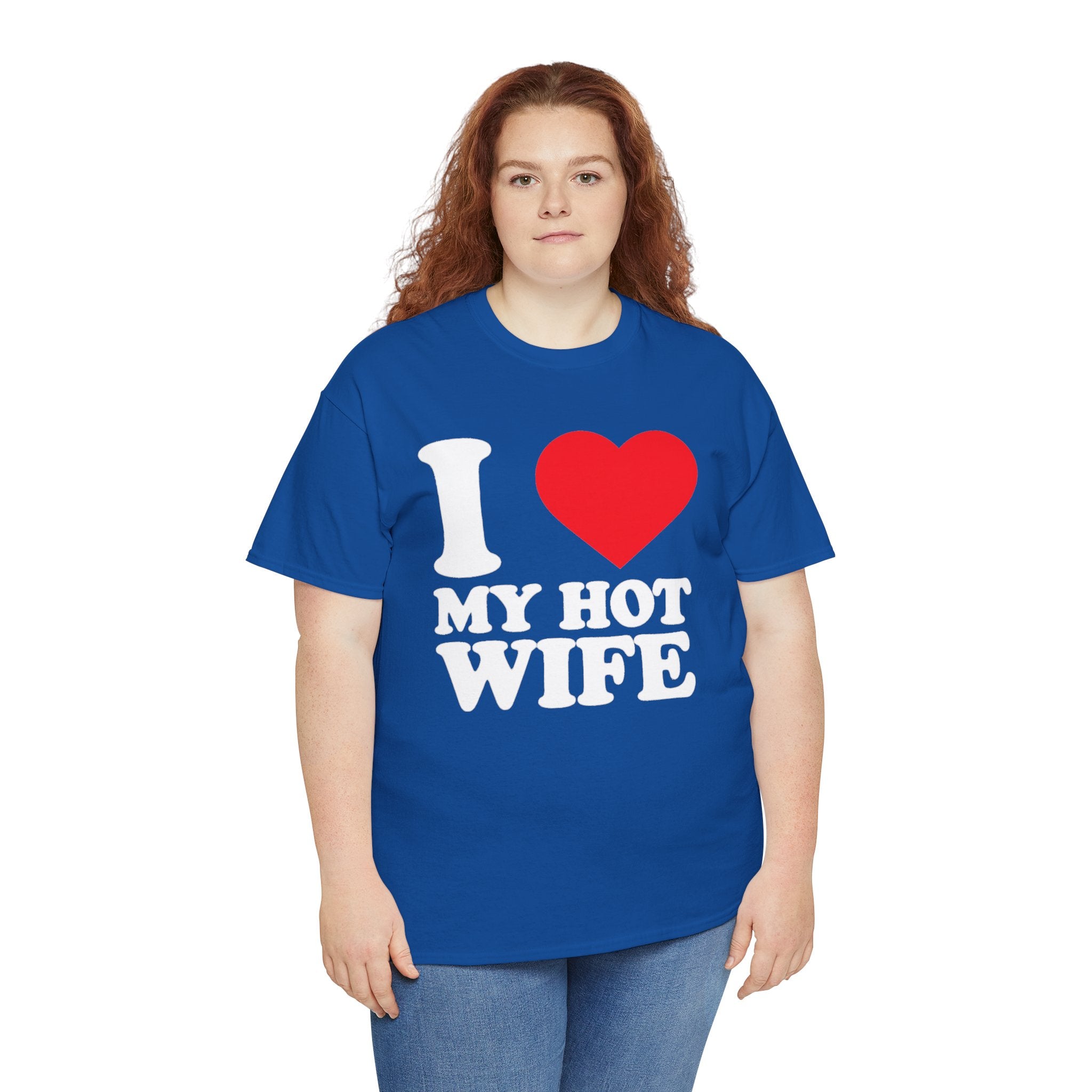I  My Hot Wife T-Shirt - Funny Couples Tee, Romantic Gift for Husband or Wife