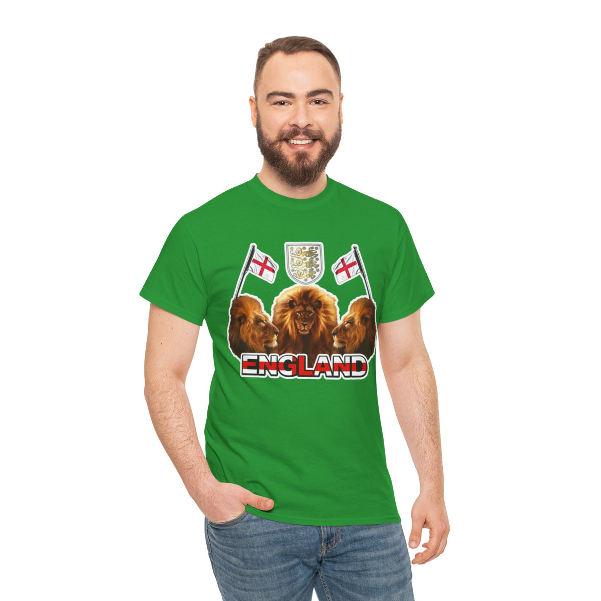 England 3 Lions Cotton Crest T-Shirt