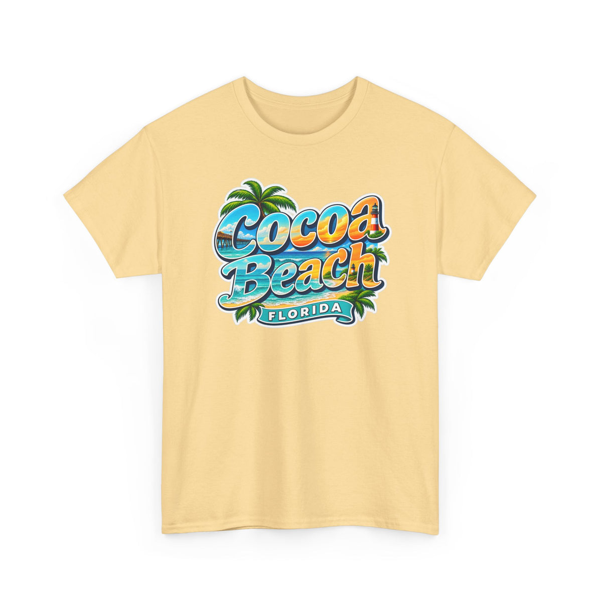 Cocoa Beach Florida Vintage Surf Cotton T-Shirt