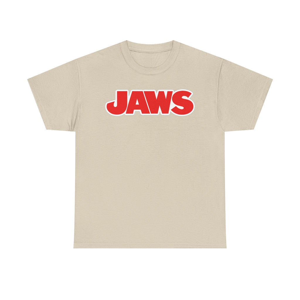Jaws Logo Tee — Retro Red Movie Graphic T‑Shirt