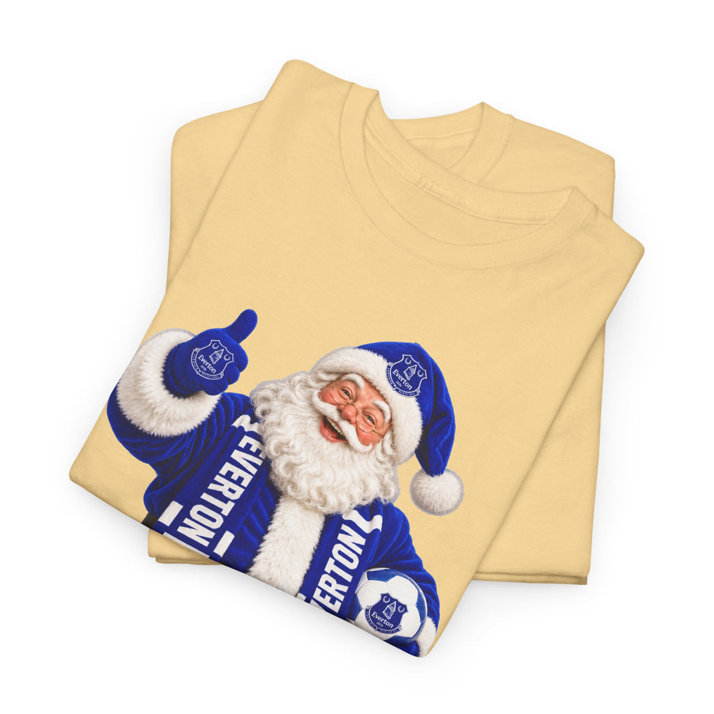 Everton Santa Scarf Christmas Tee - Holiday Vintage Santa T-Shirt