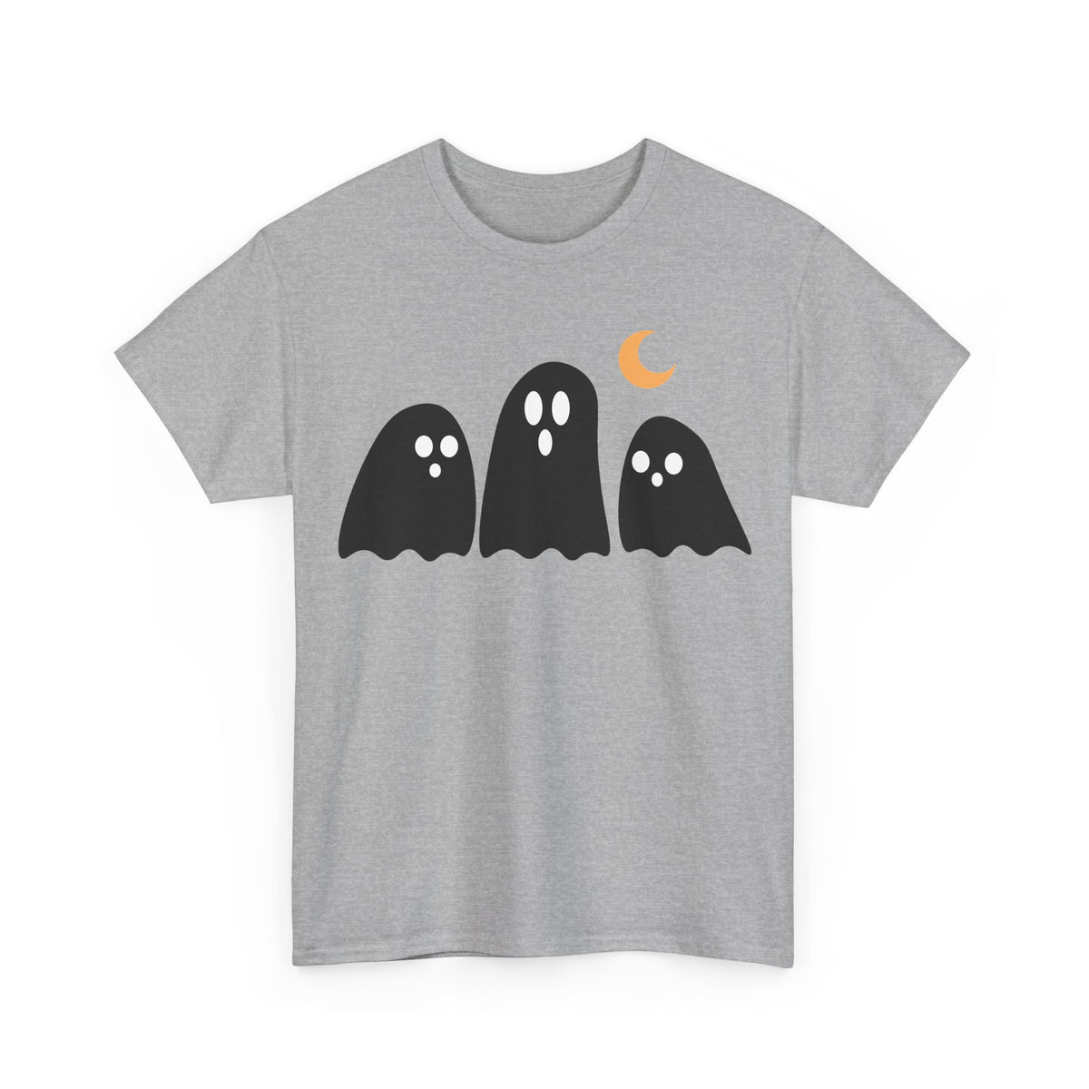 Ghost Trio Moon T-Shirt — Cute Halloween Graphic Tee