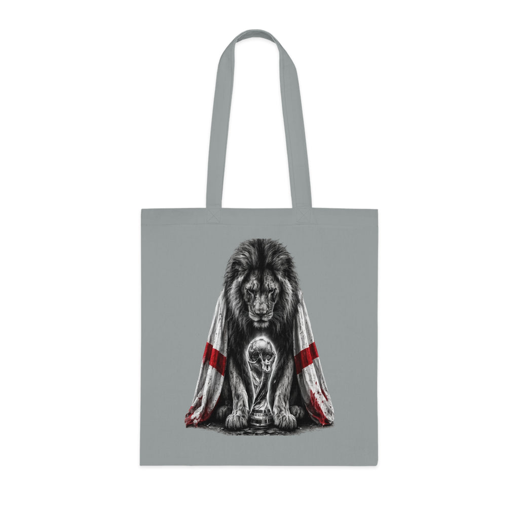 England Lion Tote Bag – Protective Lion Illustration Cotton Tote