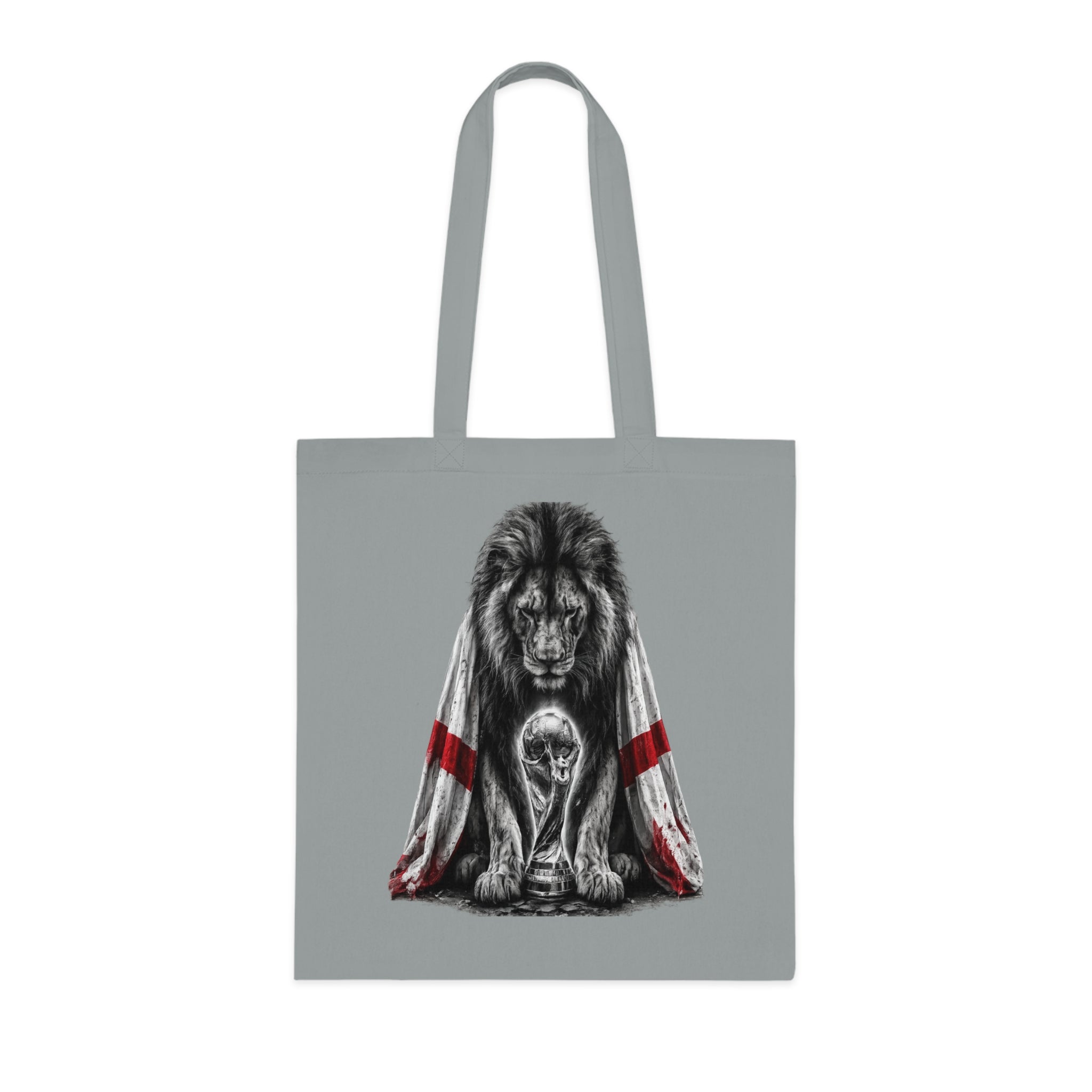 England Lion Tote Bag – Protective Lion Illustration Cotton Tote