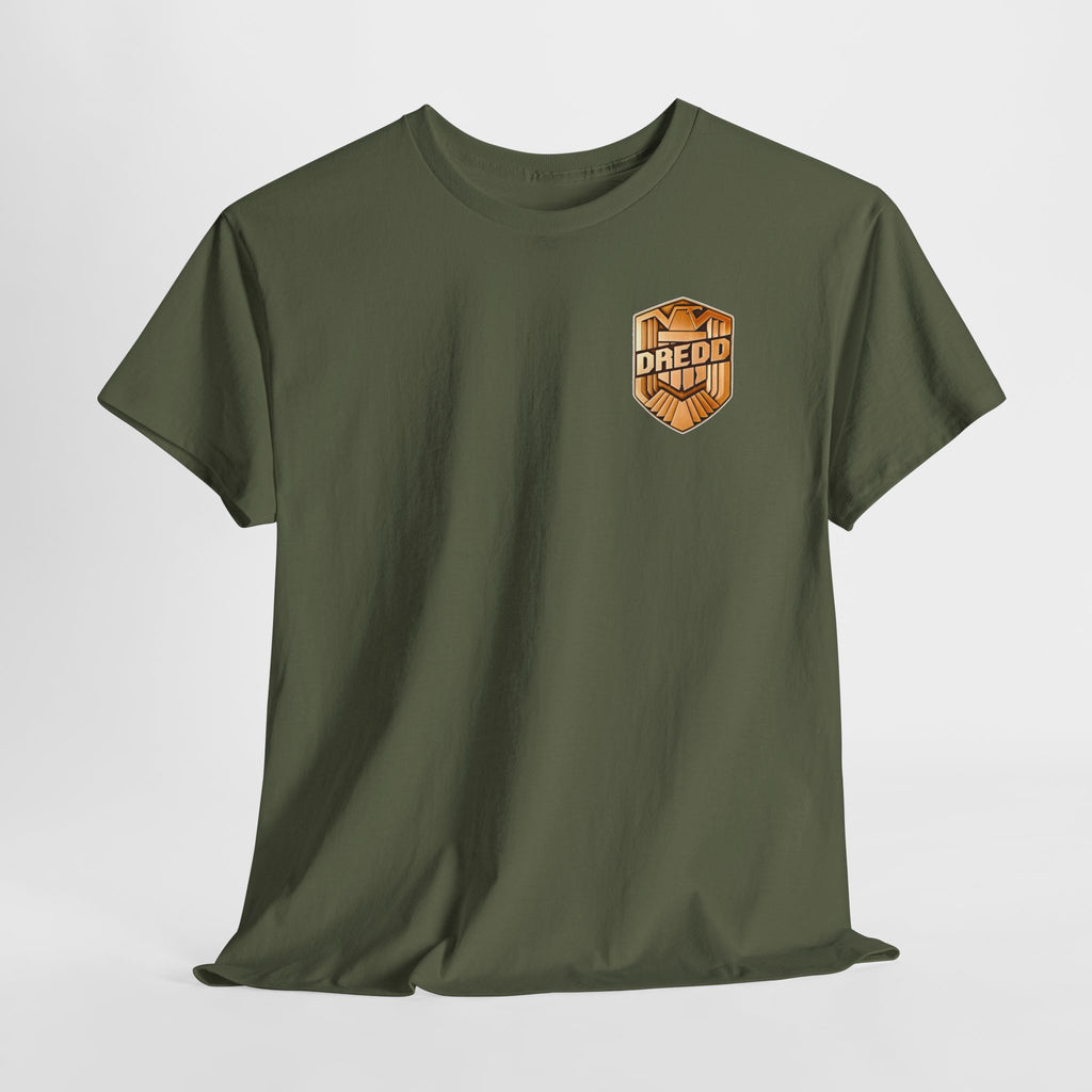 Dredd Shield Badge T-Shirt — Retro Law Enforcement Logo Tee