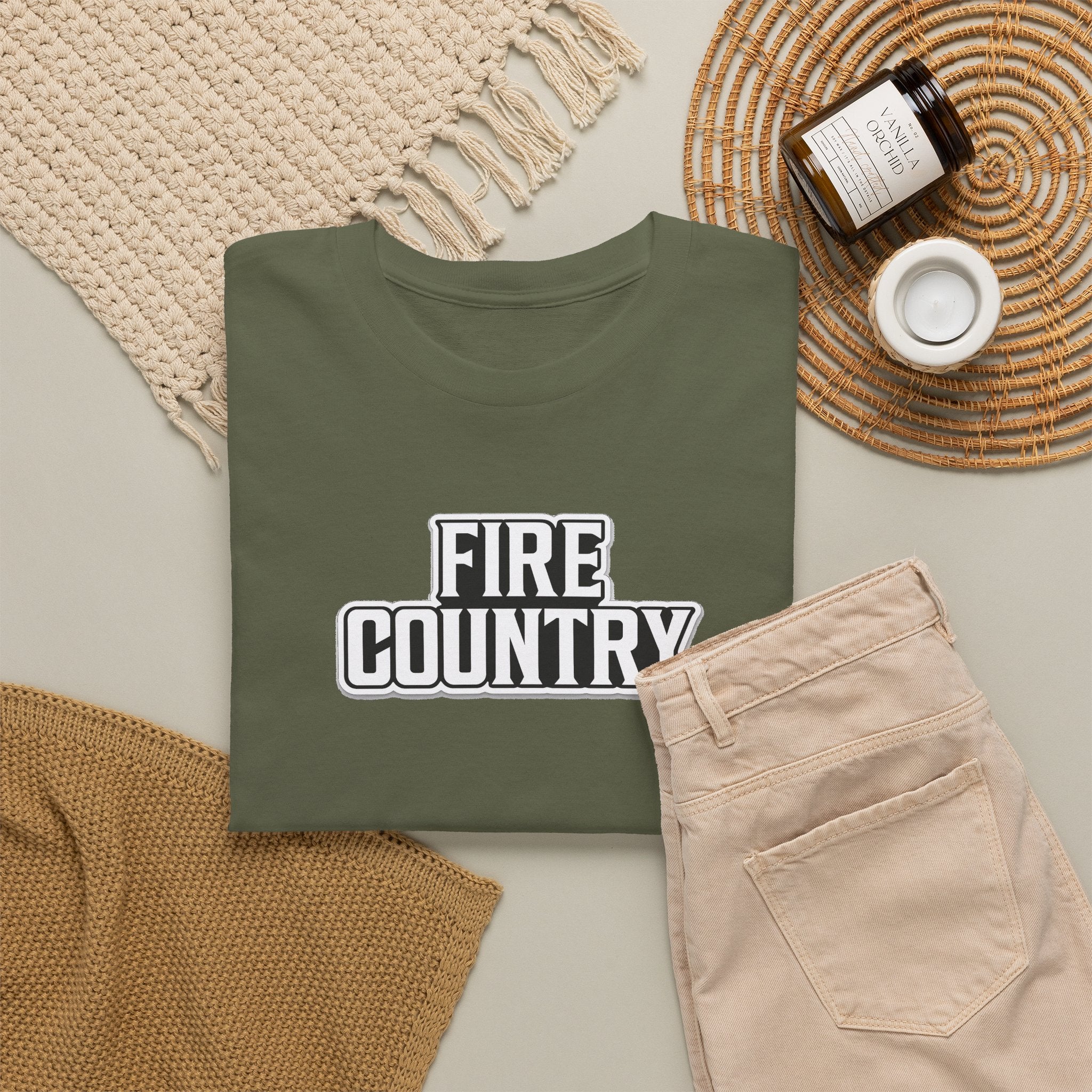 Fire Country Cotton T-Shirt — Bold Graphic Tee