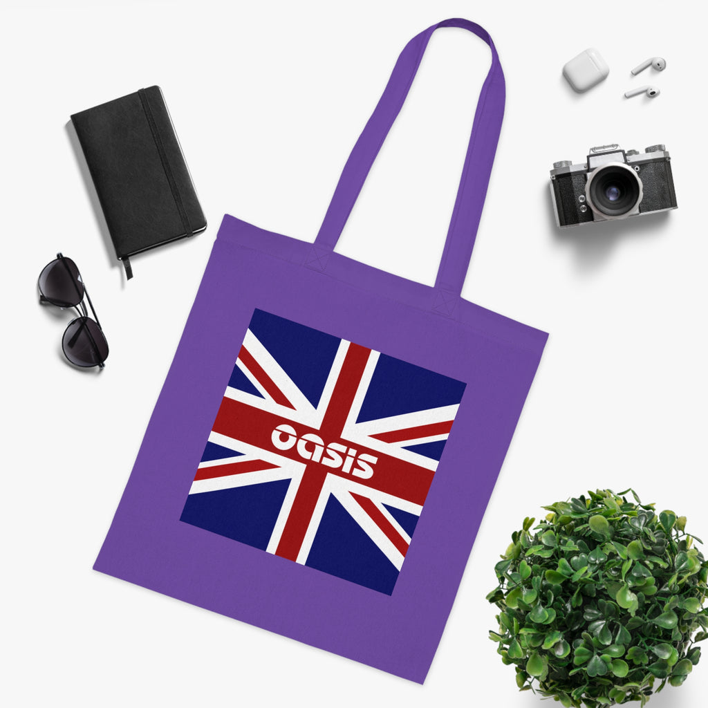 Union Jack Oasis Tote Bag — British Flag Cotton Shopper