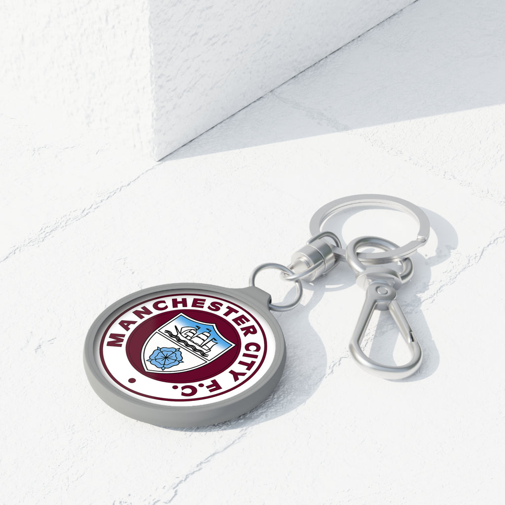 Manchester City F.C. Round Keyring Tag – Football Fan Keychain