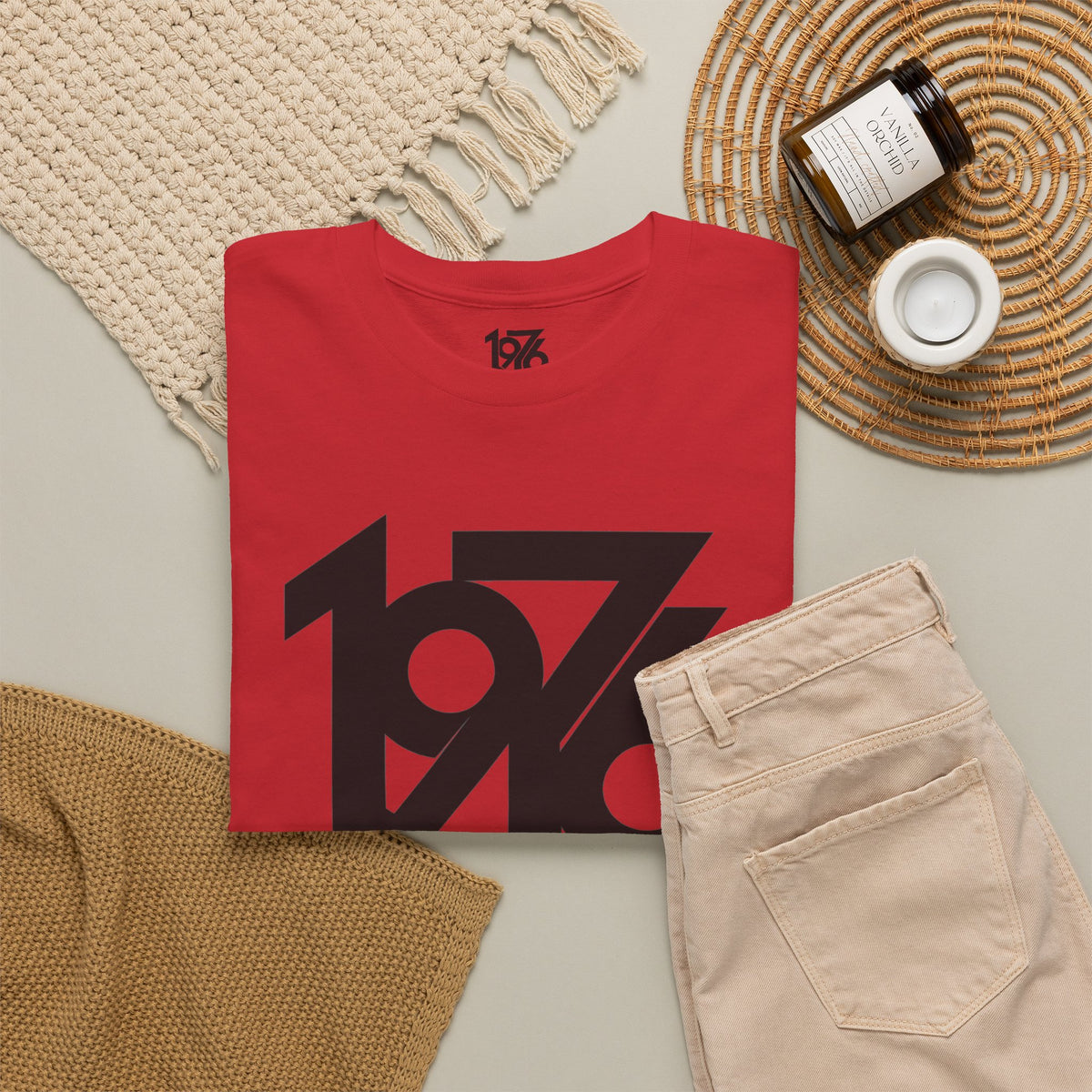 1976 Collection Logo Cotton T-Shirt — Vintage Year Graphic Tee