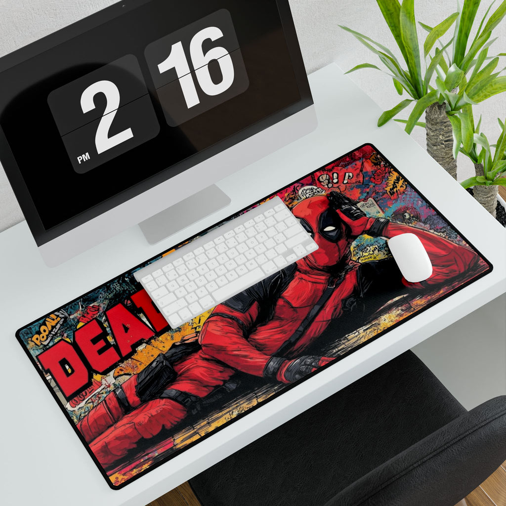 Deadpool Comic Desk Mat — Large Gaming Mouse Pad