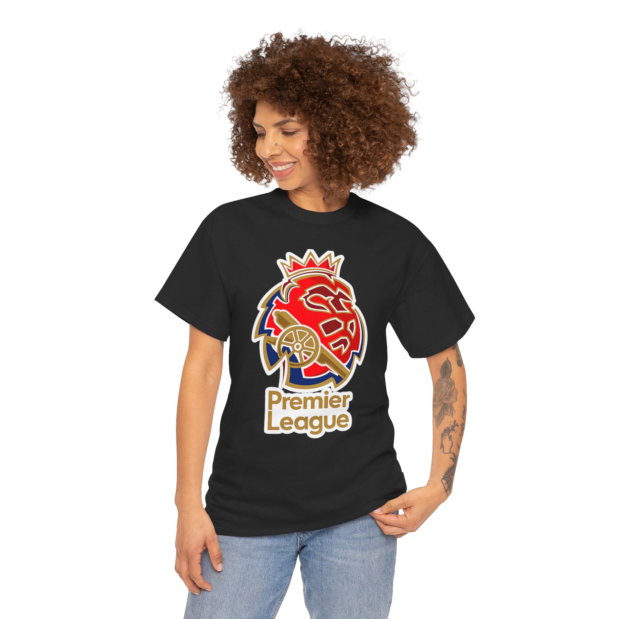 Arsenal Premier League Lion Logo T-Shirt — Soccer Fan Tee