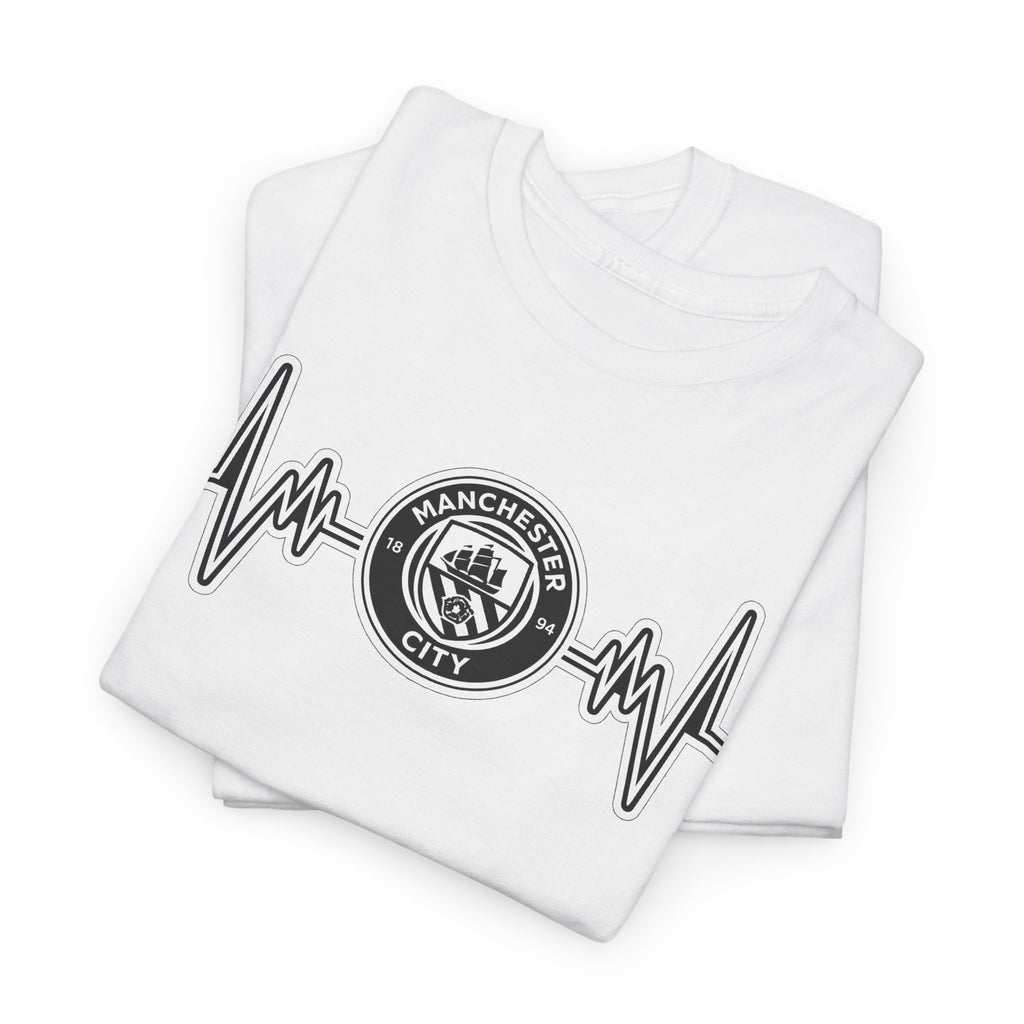 Manchester City Heartbeat Logo T-Shirt — Emergency Medical Services Pulse Tee
