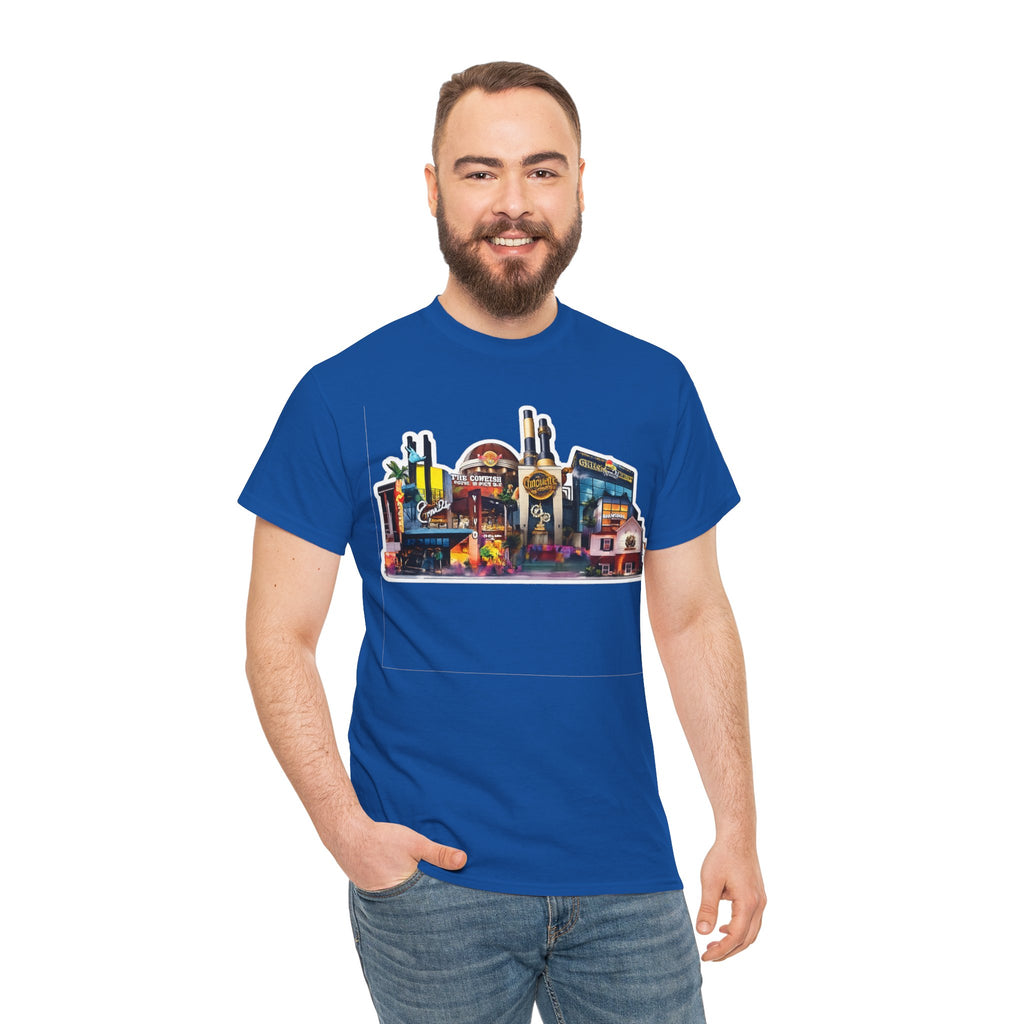 Universal Orlando Skyline T-Shirt — Neon Strip Casino Cityscape Tee
