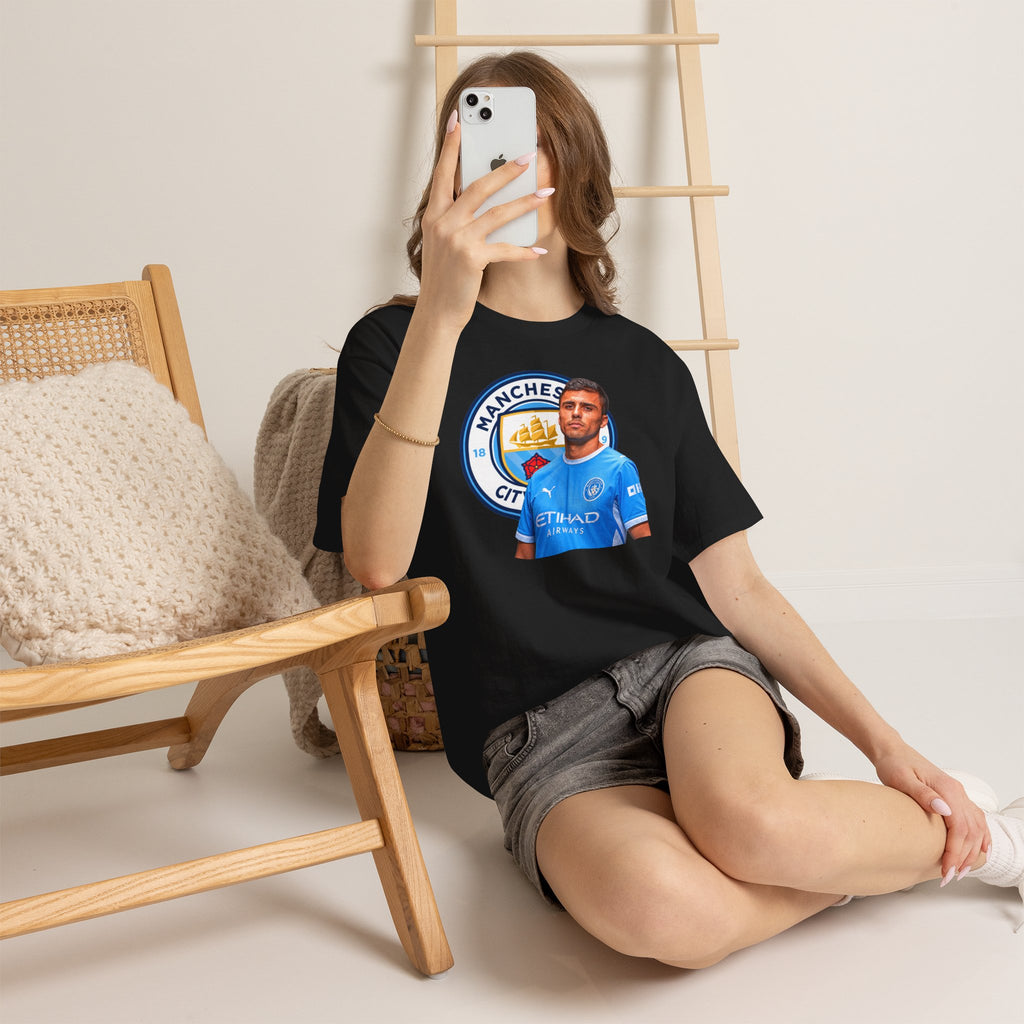 Rodri Manchester City Legend Football Tee — Player Portrait Soccer Shirt